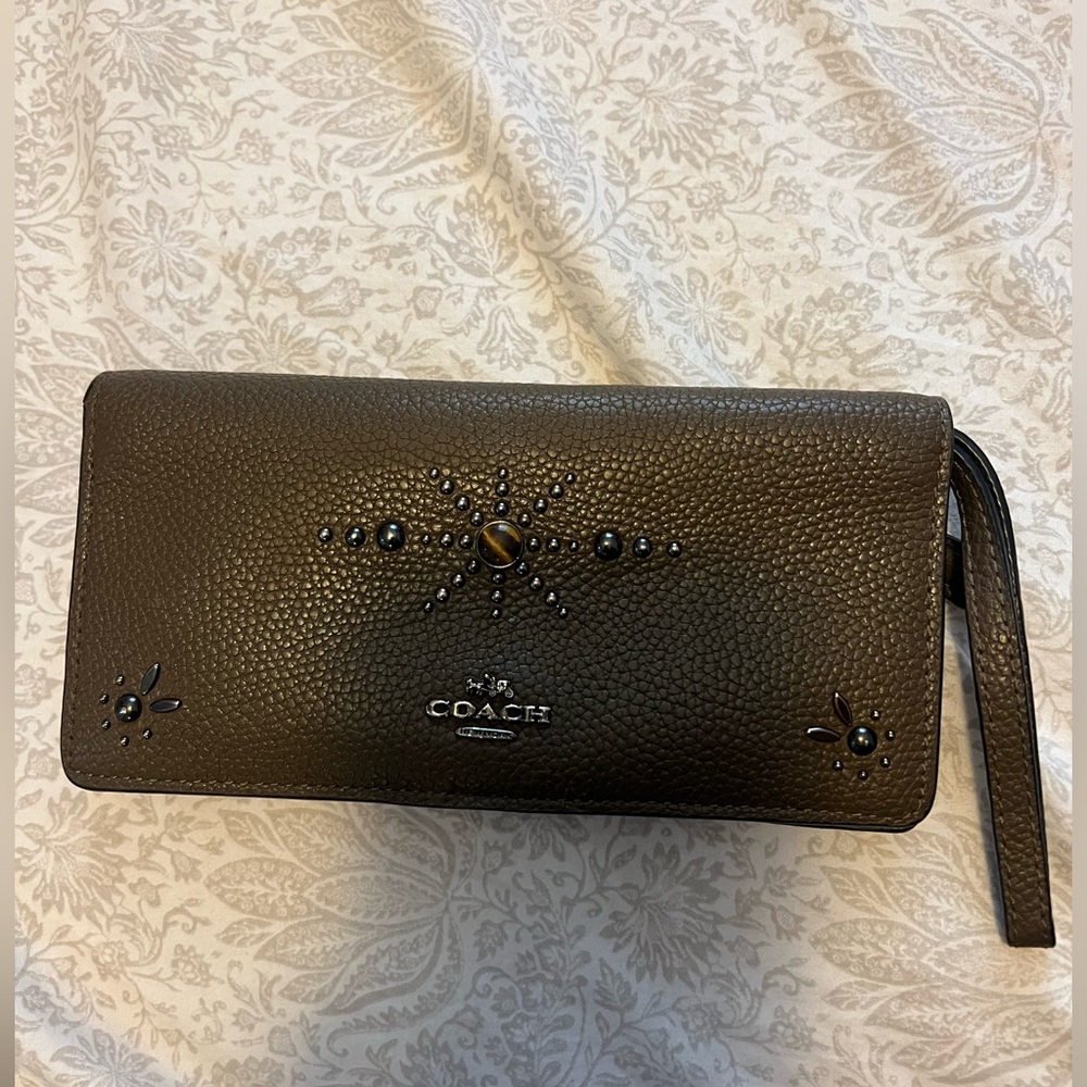 Coach Western Rivets Slim Wallet